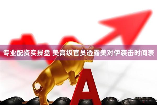 专业配资实操盘 美高级官员透露美对伊袭击时间表