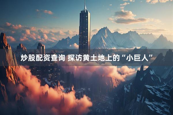 炒股配资查询 探访黄土地上的“小巨人”